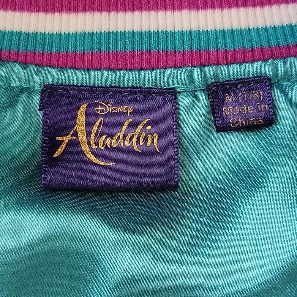 Disney Aladdin Jacket Teal with Purple And Gold Sequins Girl Size 7/8 NWOT